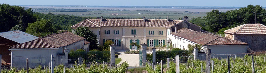Unsere Gasthof steht im Cognac Weinberge, näh von dem Gironde Estuär